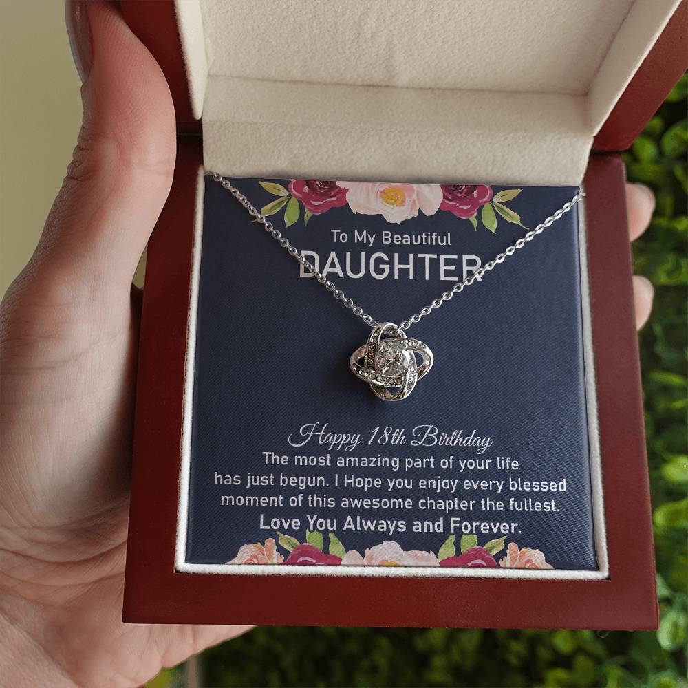 18th Birthday Necklace for Daughter Gift With Message Card