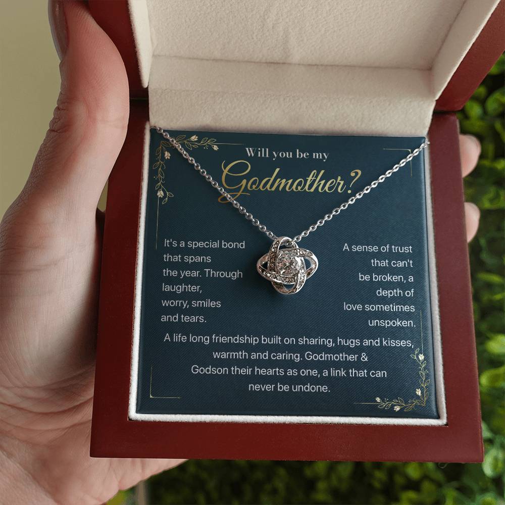 Will you be my Godmother Endless Support Necklace Bright Future Necklace Faithful Godmother Jewelry Strength In Unity Necklace Empowering Presence Jewelry Enduring Bond Necklace Emotional Support Pendant Inspirational Connection Jewelry