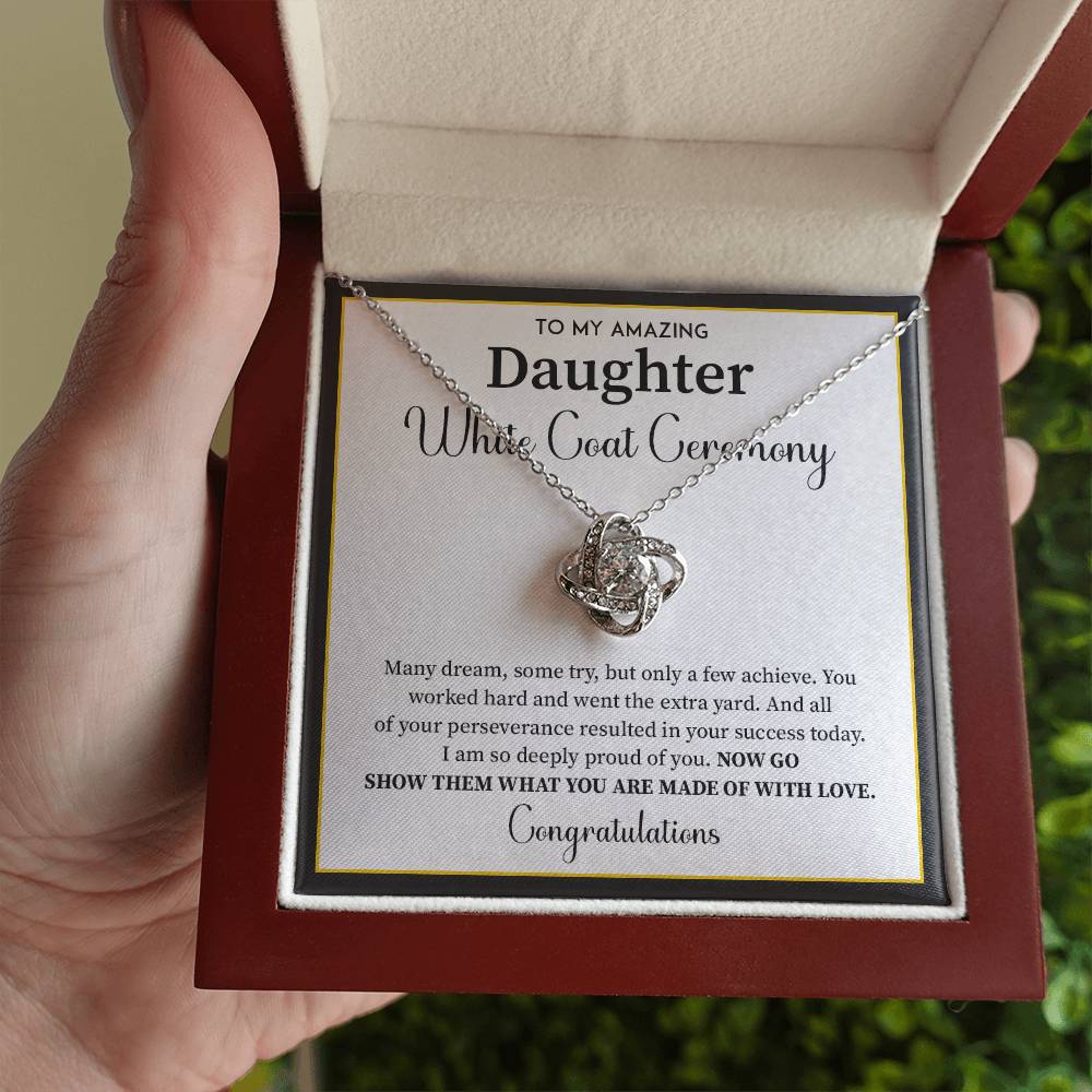 White Coat Ceremony Gift For Daughter Necklace With Gift Box