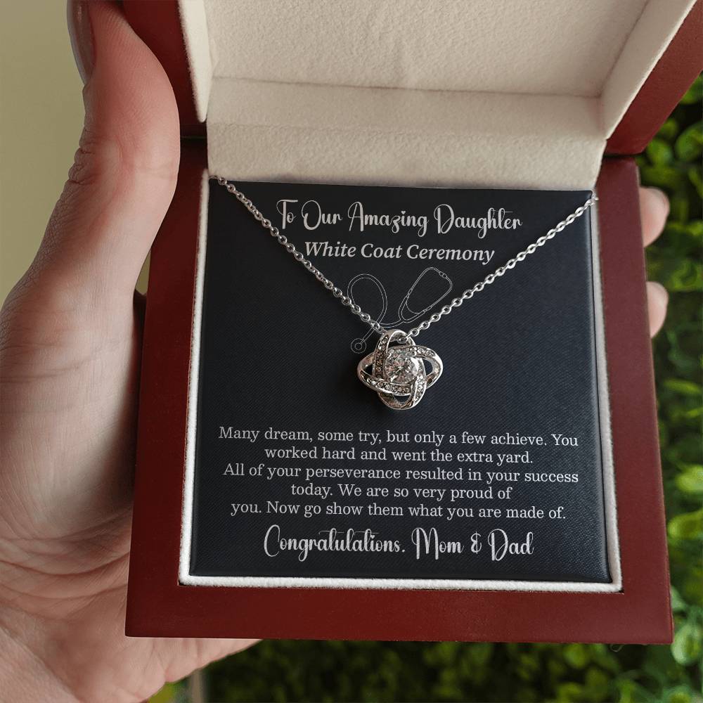 To Our Amazing Daughter On Your White Coat Ceremony Best Wishes Necklace You Are Amazing Necklace Personal Growth Jewelry Motivational Jewelry For New Beginnings Emotional Connection Necklace Meaningful Gift From Parents Congratulations Necklace