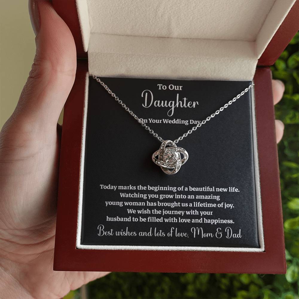 To Our Daughter On Your Wedding Day Heartfelt Wishes For A Beautiful New Life Gift From Your Mom And Dad Wedding Day Gift For Daughter New Life Celebration Jewelry Mother And Father Wedding Message Daughter's Wedding Day Jewelry Joyful Wedding Day Gift