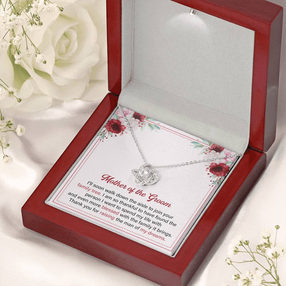 Mother of the Groom Necklace Gift With Message Card
