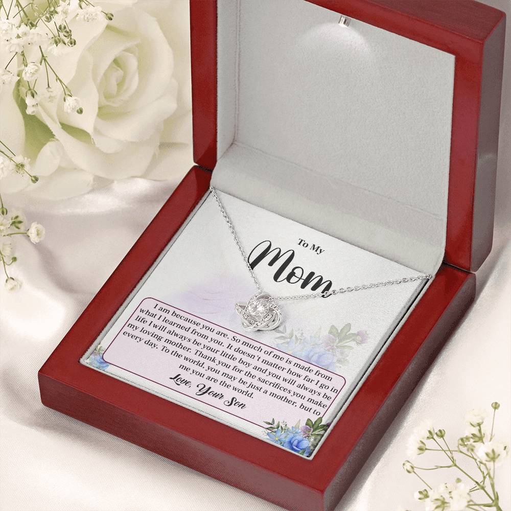 Mother’s Day Gift for Mom from Son – Love Knot Necklace