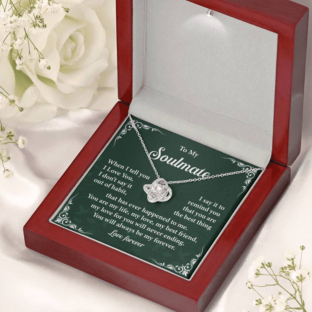 Soulmate Necklace Gift for Her – Message Card Box
