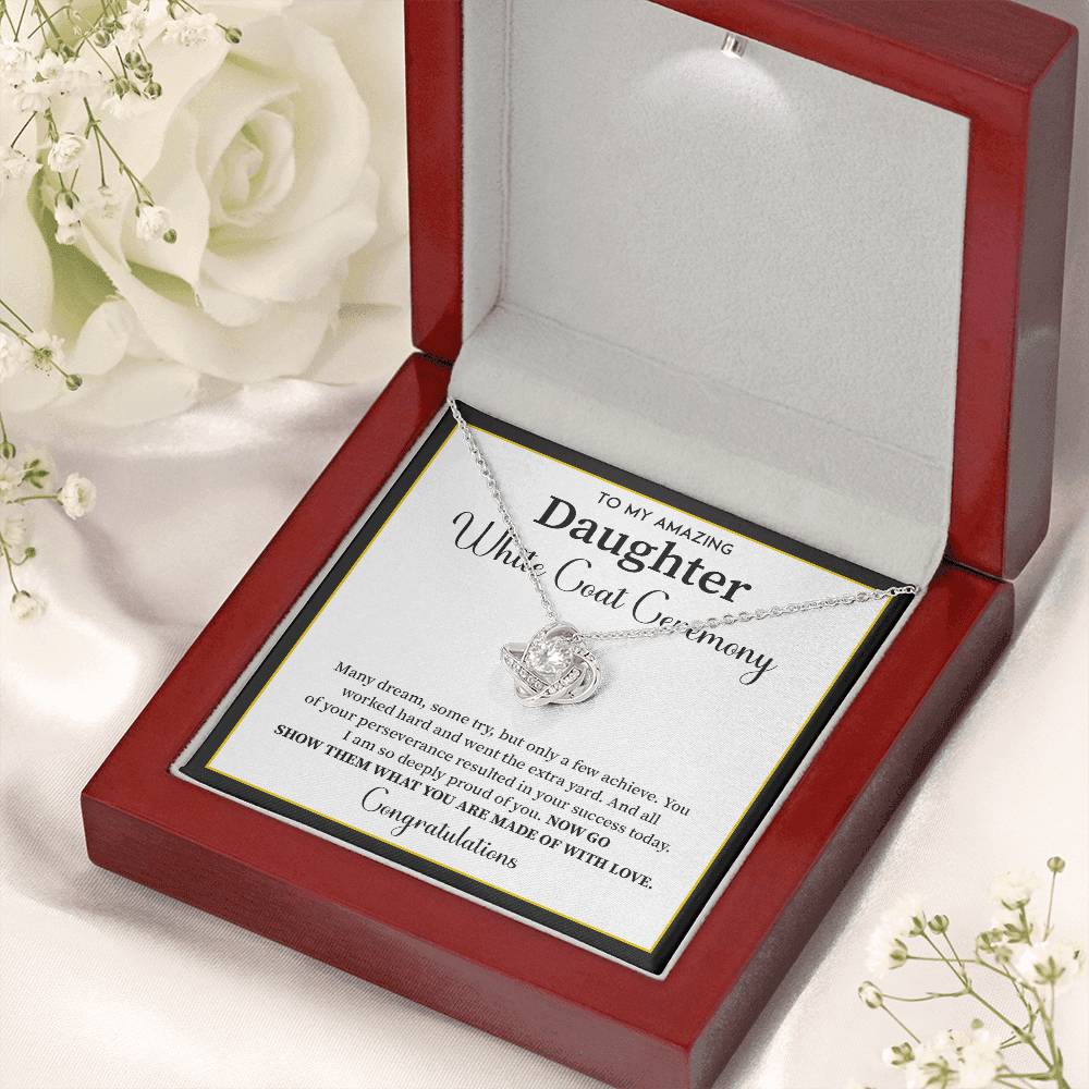 White Coat Ceremony Gift For Daughter Necklace With Gift Box