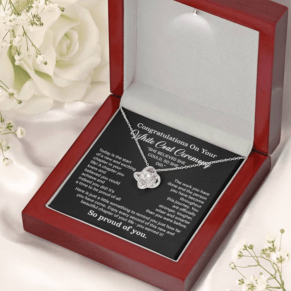 Congratulations On Your New White Coat Ceremony Congratulations Necklace White Coat Ceremony Inspirational Jewelry Gift New Chapter Necklace Meaningful Gift For Graduates Emotional Connection Necklace Motivational Jewelry