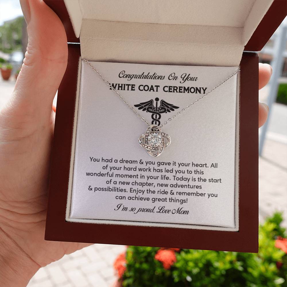 Congratulations On Your White Coat Ceremony Necklace White Coat Ceremony Necklace Gift Congratulations White Coat Ceremony Jewelry White Coat Graduation Necklace Gift New Adventures Necklace Gift  Proud Of You Mom Gift Necklace