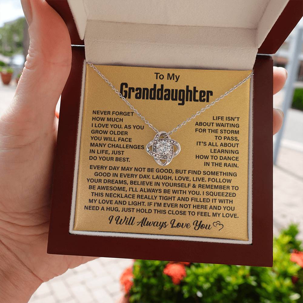 Granddaughter Necklace Gift With Life Advice Card
