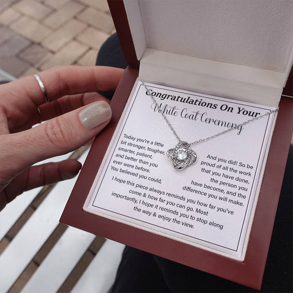 Congratulations On Your White Coat Ceremony Enjoy The View Necklace Best Wishes Necklace Personal Growth Jewelry  Motivational Jewelry Daily Inspiration Necklace Meaningful Gift For Graduates Congratulations Necklace