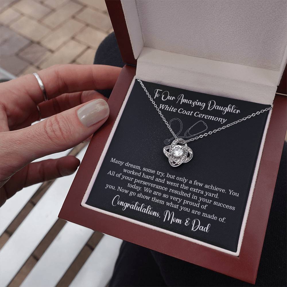 To Our Amazing Daughter On Your White Coat Ceremony Best Wishes Necklace You Are Amazing Necklace Personal Growth Jewelry Motivational Jewelry For New Beginnings Emotional Connection Necklace Meaningful Gift From Parents Congratulations Necklace