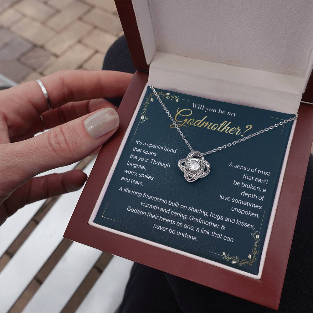 Will you be my Godmother Endless Support Necklace Bright Future Necklace Faithful Godmother Jewelry Strength In Unity Necklace Empowering Presence Jewelry Enduring Bond Necklace Emotional Support Pendant Inspirational Connection Jewelry