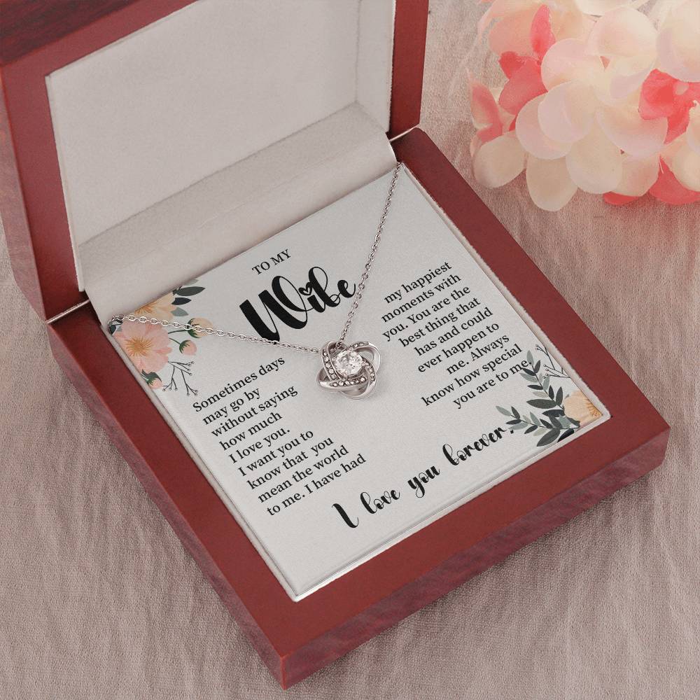 Wife Necklace Gift with Love You Forever Message