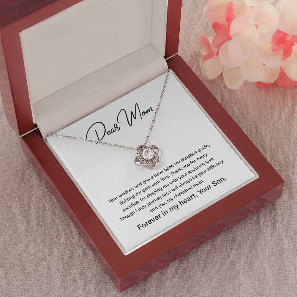 Dear Mom Mother’s Day Necklace For Cherished Mom Best Birthday Gift Thoughtful Anniversary Jewelry Unique Christmas Necklace Thoughtful Necklace With Message Card Just Because Necklace