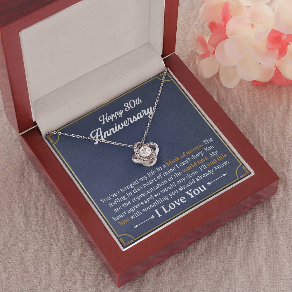30th Anniversary Necklace Gift Wedding Anniversary Jewelry for Wife, Husband or Couple