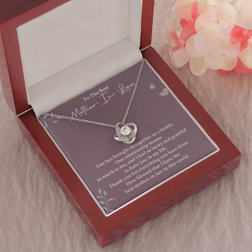 To The Best Mother-in-law Necklace Necklace For Thanking Mother-in-law Necklace For Mother-in-law On Wedding Day Necklace For Groom’s Mother Special Bond With Mother-in-law Necklace Sentimental Keepsake For Mother-in-law Best Mother-in-law Necklace Gift