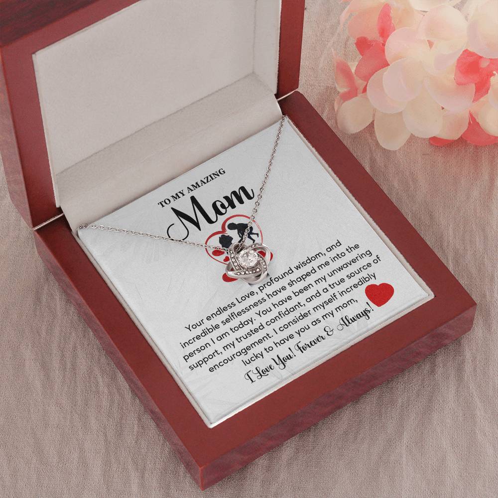 Amazing Mom Necklace Gift from Daughter – Gift Box