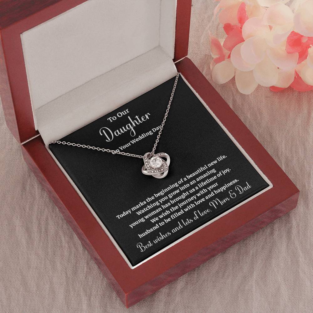 To Our Daughter On Your Wedding Day Heartfelt Wishes For A Beautiful New Life Gift From Your Mom And Dad Wedding Day Gift For Daughter New Life Celebration Jewelry Mother And Father Wedding Message Daughter's Wedding Day Jewelry Joyful Wedding Day Gift