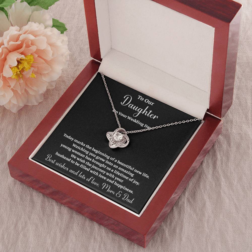 To Our Daughter On Your Wedding Day Heartfelt Wishes For A Beautiful New Life Gift From Your Mom And Dad Wedding Day Gift For Daughter New Life Celebration Jewelry Mother And Father Wedding Message Daughter's Wedding Day Jewelry Joyful Wedding Day Gift