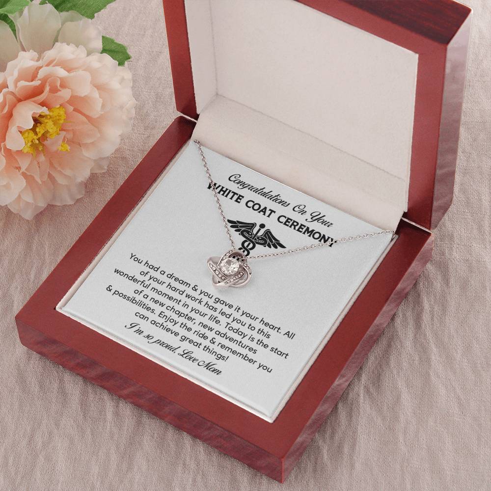 Congratulations On Your White Coat Ceremony Necklace White Coat Ceremony Necklace Gift Congratulations White Coat Ceremony Jewelry White Coat Graduation Necklace Gift New Adventures Necklace Gift  Proud Of You Mom Gift Necklace