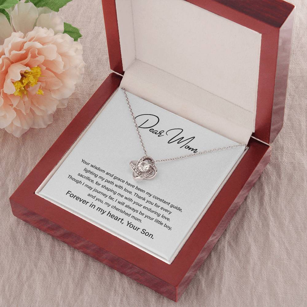 Dear Mom Mother’s Day Necklace For Cherished Mom Best Birthday Gift Thoughtful Anniversary Jewelry Unique Christmas Necklace Thoughtful Necklace With Message Card Just Because Necklace