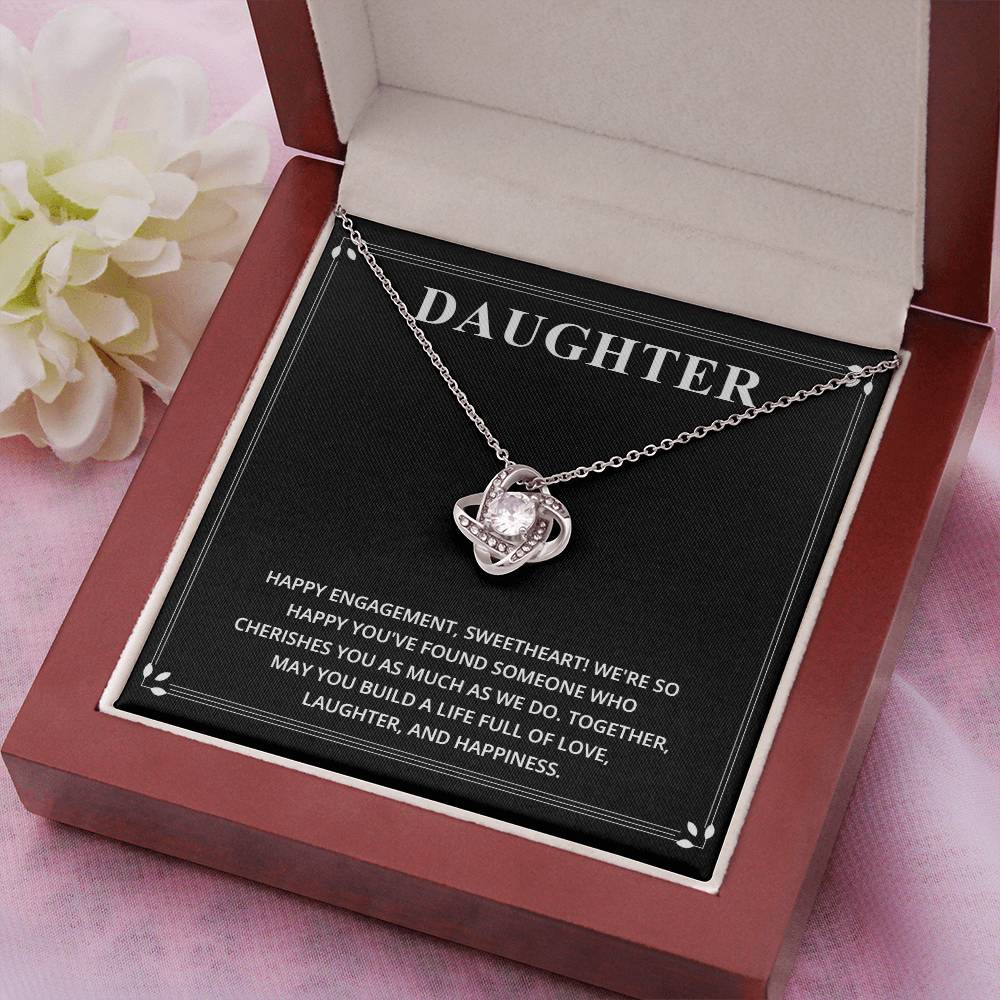 Daughter Happy Engagement Necklace Daughter Engagement Necklace Happy Engagement Gift For Daughter Sentimental Gift For Daughter’s Engagement Jewelry Gift For Daughter’s Engagement Daughter Love And Joy Gift Meaningful Engagement Gift For Daughter