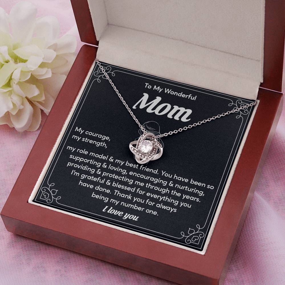 To My Wonderful Mom, Wonderful Mom Pendant Heartfelt Necklace For Her Sweet Pendant Thank You Gift For Support To My Best Friend Mom Jewelry Special Pendant For A Supportive Mom Sentimental Jewelry Thoughtful Necklace