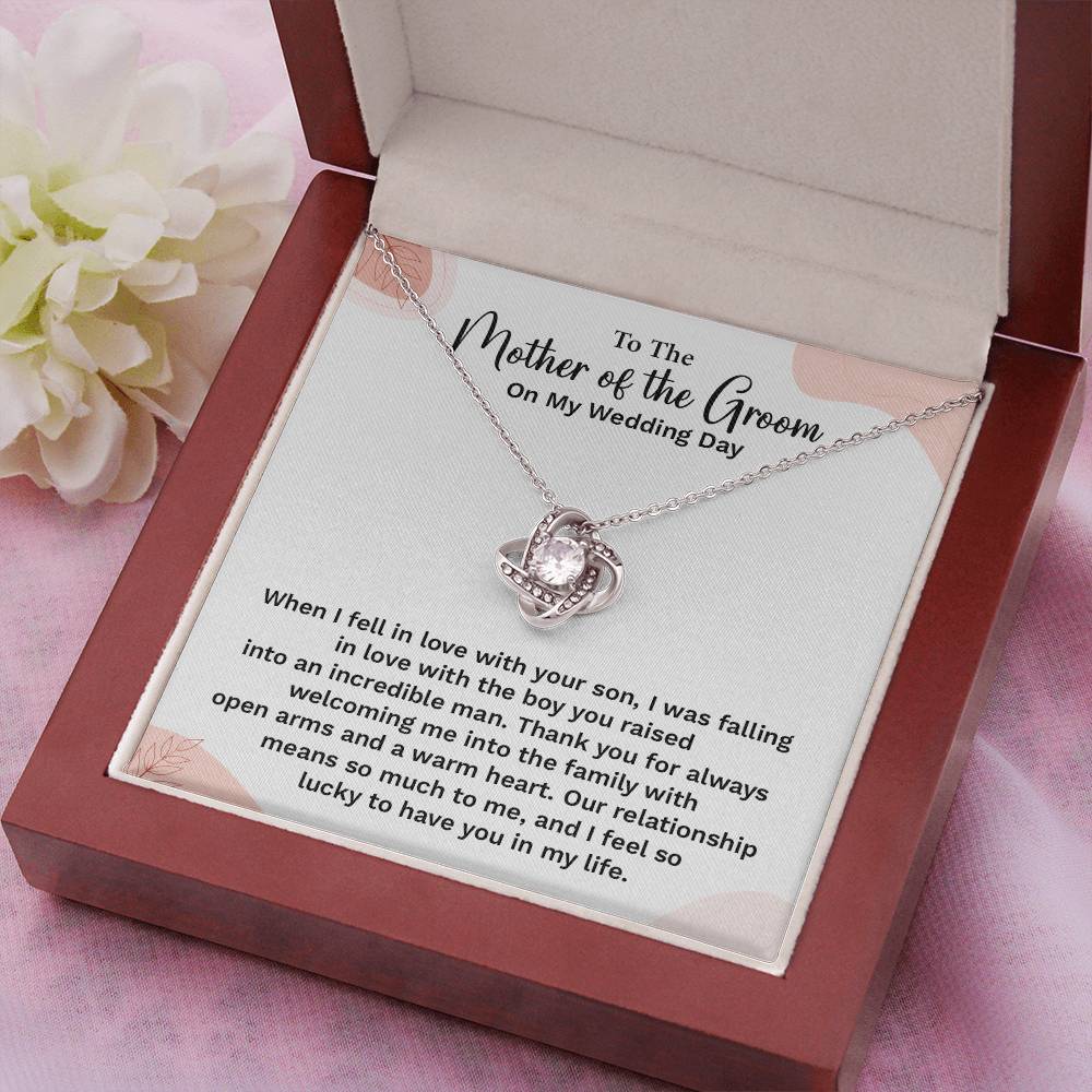 To the Groom's Mother on My Wedding Day Groom’s mother wedding gift Wedding necklace for mother-in-law Heartfelt message for groom’s mom Special gift for groom’s mom Necklace gift for groom’s mother on wedding day Meaningful gift for groom’s mother