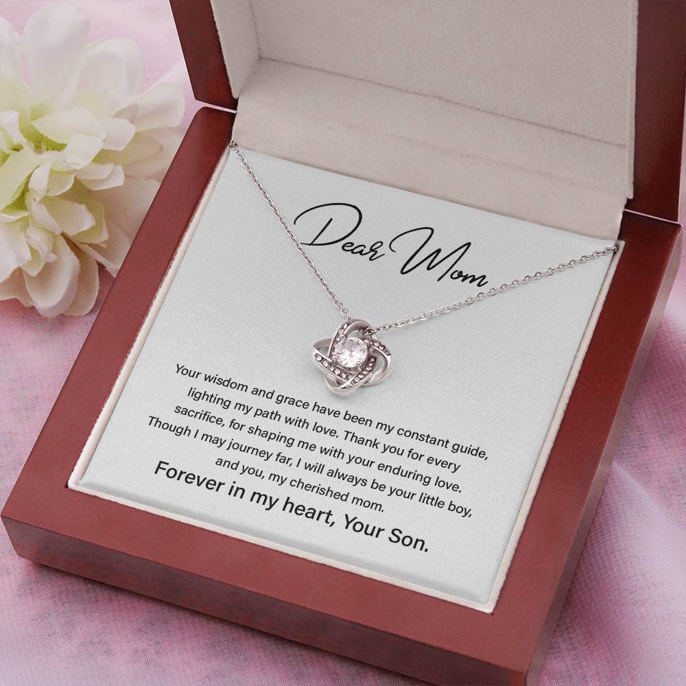 Dear Mom Mother’s Day Necklace For Cherished Mom Best Birthday Gift Thoughtful Anniversary Jewelry Unique Christmas Necklace Thoughtful Necklace With Message Card Just Because Necklace