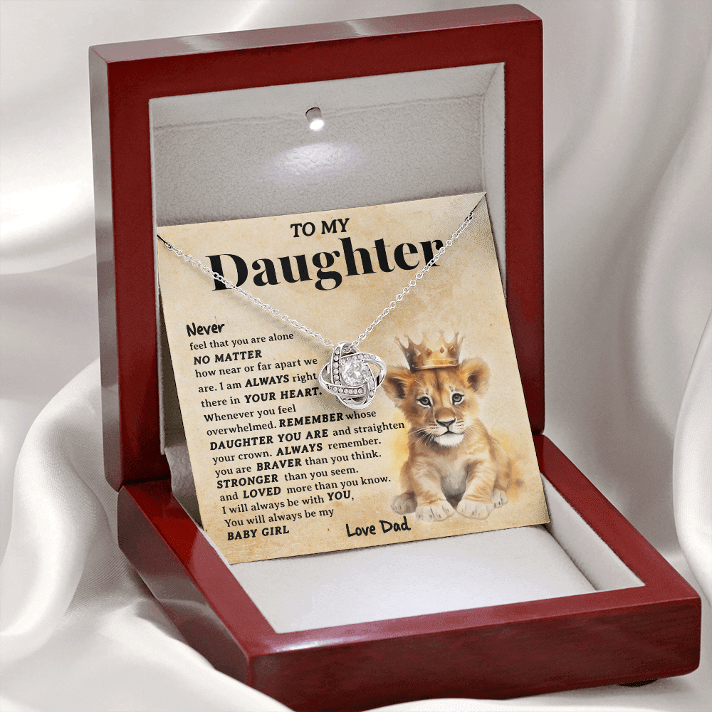 To My Daughter Necklace from Dad - Meaningful Father Daughter Jewelry
