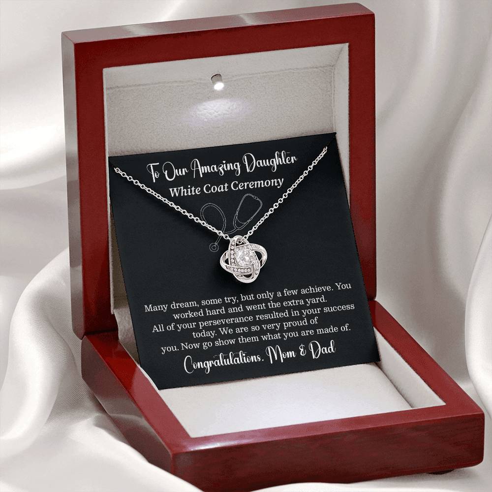 To Our Amazing Daughter On Your White Coat Ceremony Best Wishes Necklace You Are Amazing Necklace Personal Growth Jewelry Motivational Jewelry For New Beginnings Emotional Connection Necklace Meaningful Gift From Parents Congratulations Necklace