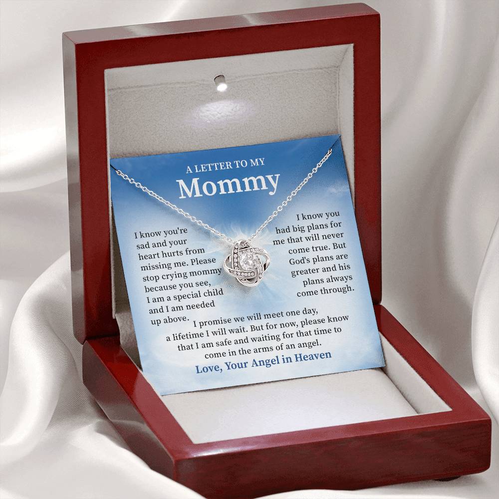 A Letter to Mommy Angel Necklace Miscarriage Sympathy Gift