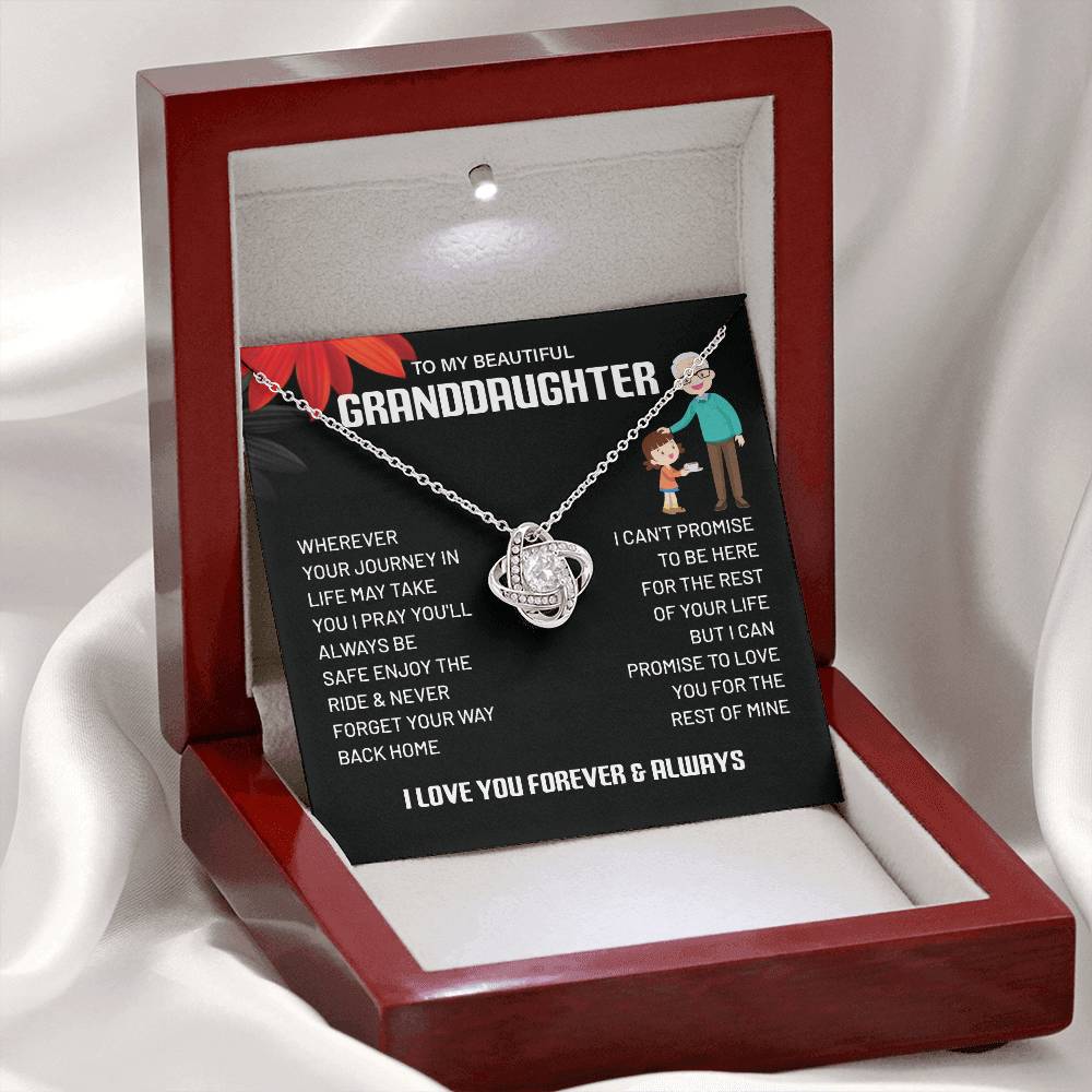 Granddaughter Journey Necklace Gift from Grandpa