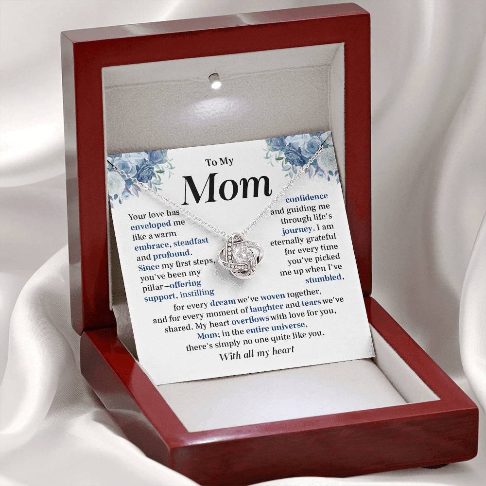 To My Mom Necklace Gift with Message from Daughter