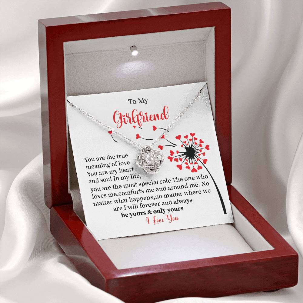 Girlfriend Love Necklace Gift with Message Card Box