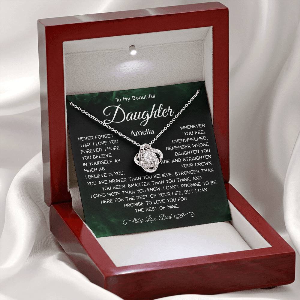 Dad to Daughter Gift – Forever Love Necklace Box