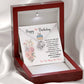 18th Birthday Necklace Gift for Daughter – Flower Message Box