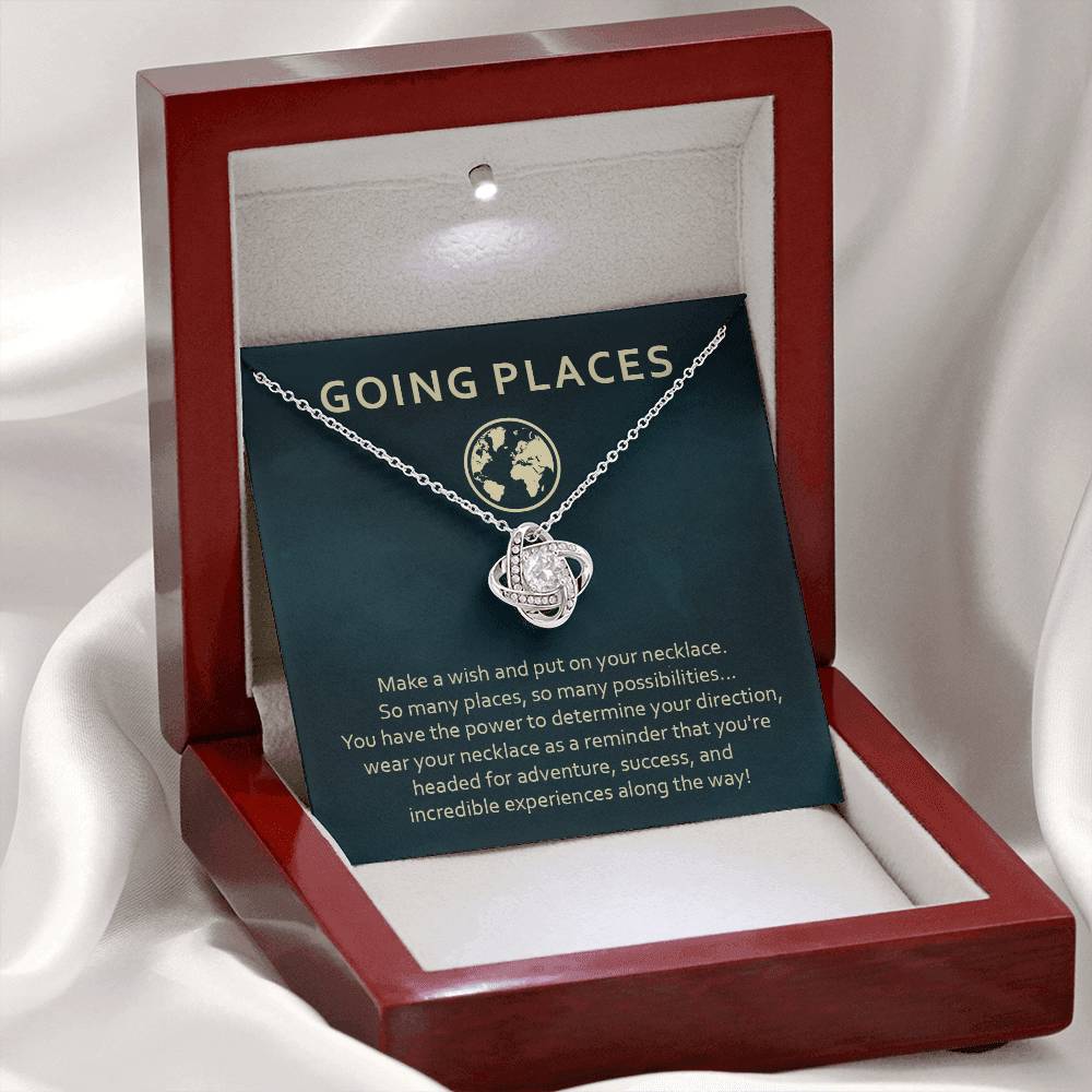 Adventure Awaits Necklace Gift – Going Places Card Insert