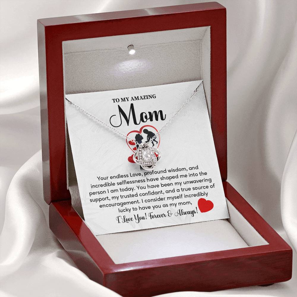 Amazing Mom Necklace Gift from Daughter – Gift Box