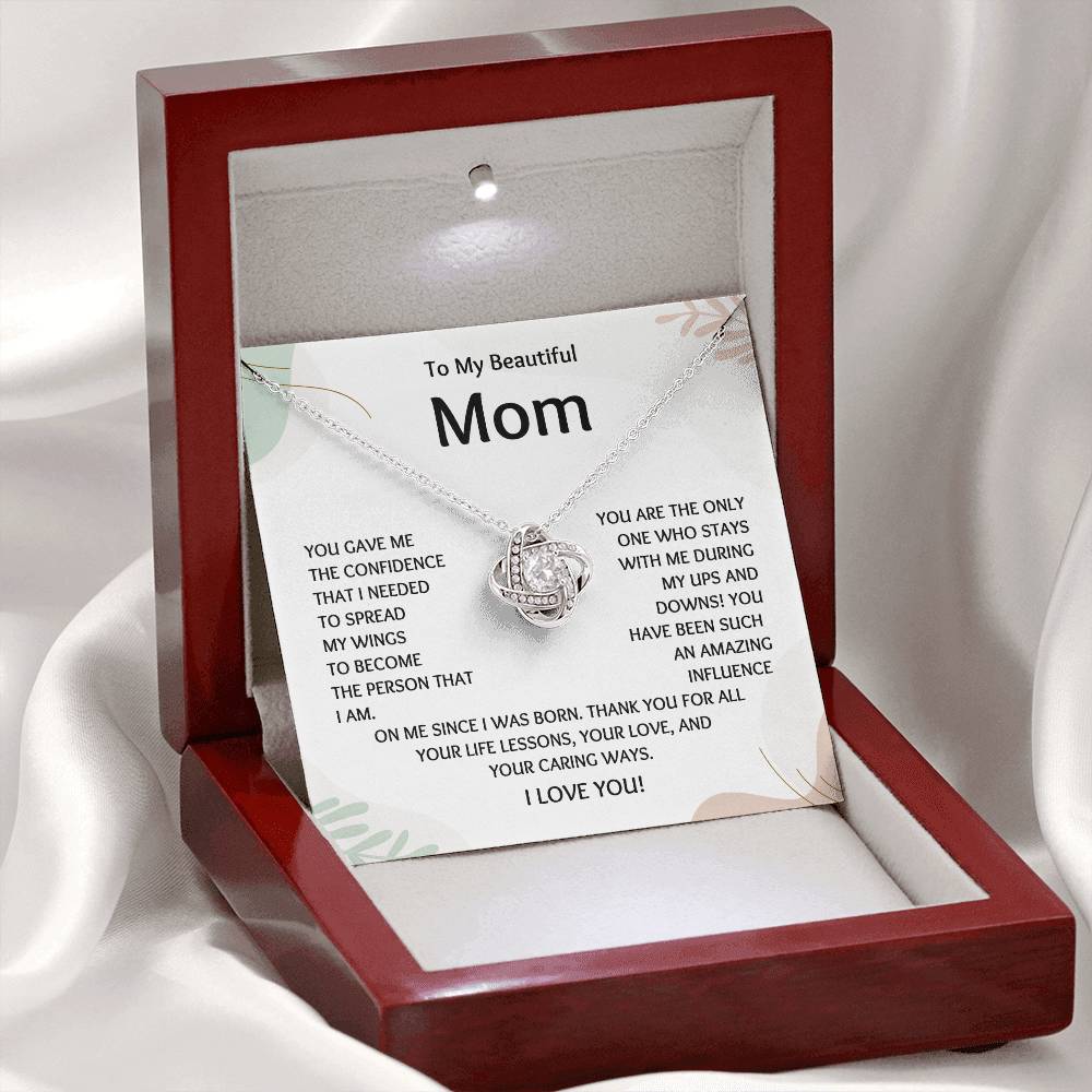 To My Beautiful Mom Necklace – Heartfelt Gift