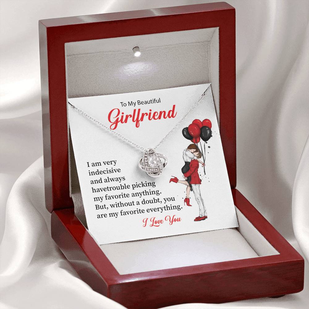 Romantic Necklace for Girlfriend with Gift Card Box