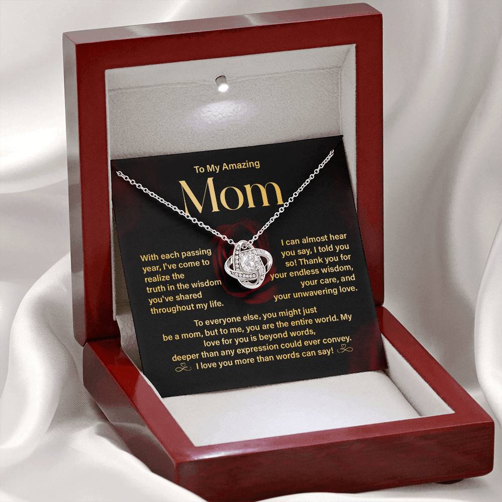 Amazing Mom Necklace Gift with Message Card