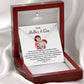 Mother and Son Necklace Gift with Message Card Inside