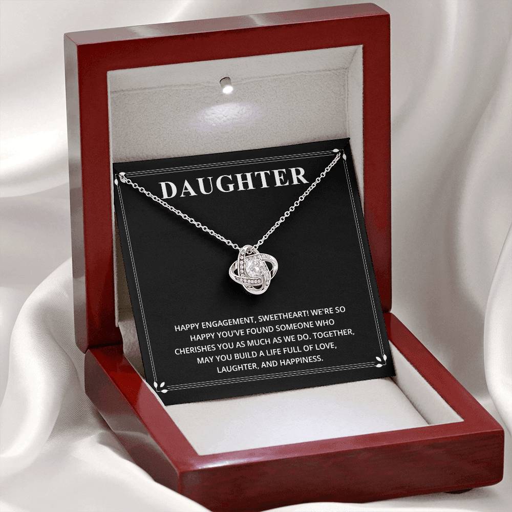 Daughter Happy Engagement Necklace Daughter Engagement Necklace Happy Engagement Gift For Daughter Sentimental Gift For Daughter’s Engagement Jewelry Gift For Daughter’s Engagement Daughter Love And Joy Gift Meaningful Engagement Gift For Daughter