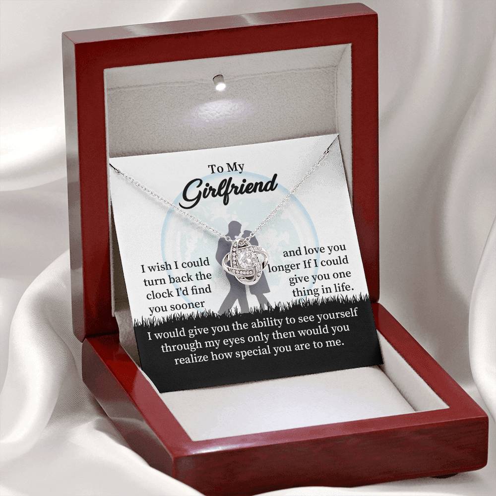 Girlfriend Necklace Gift with Message Card and Gift Box