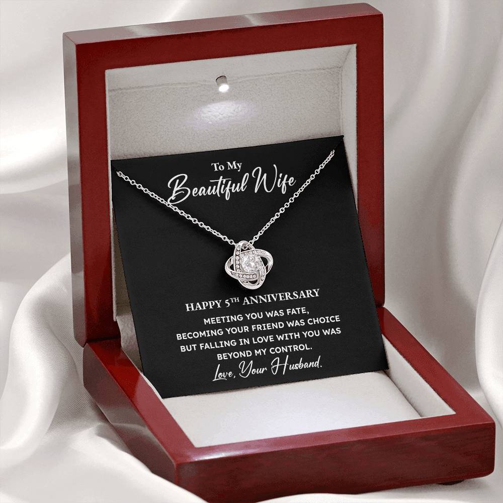 5th Anniversary Gift for Wife – Fate & Love Necklace