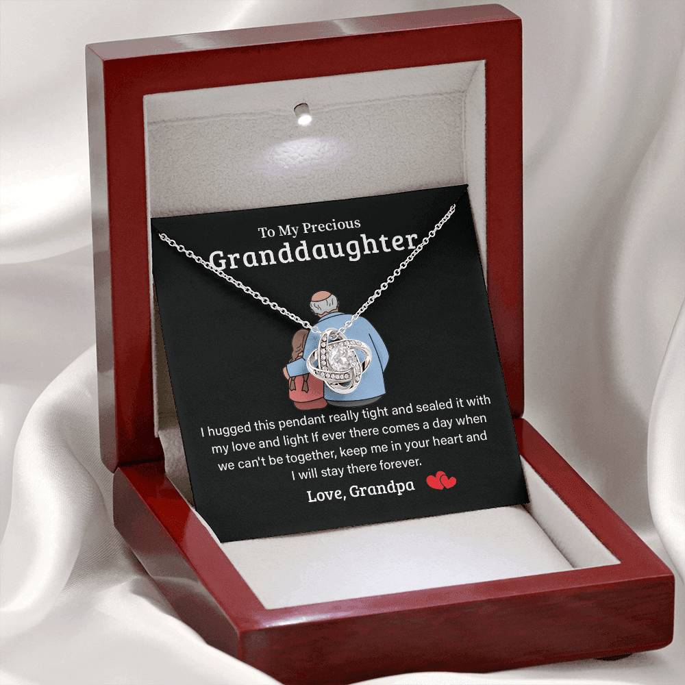 Granddaughter Gift from Grandpa – Pendant with Message Card