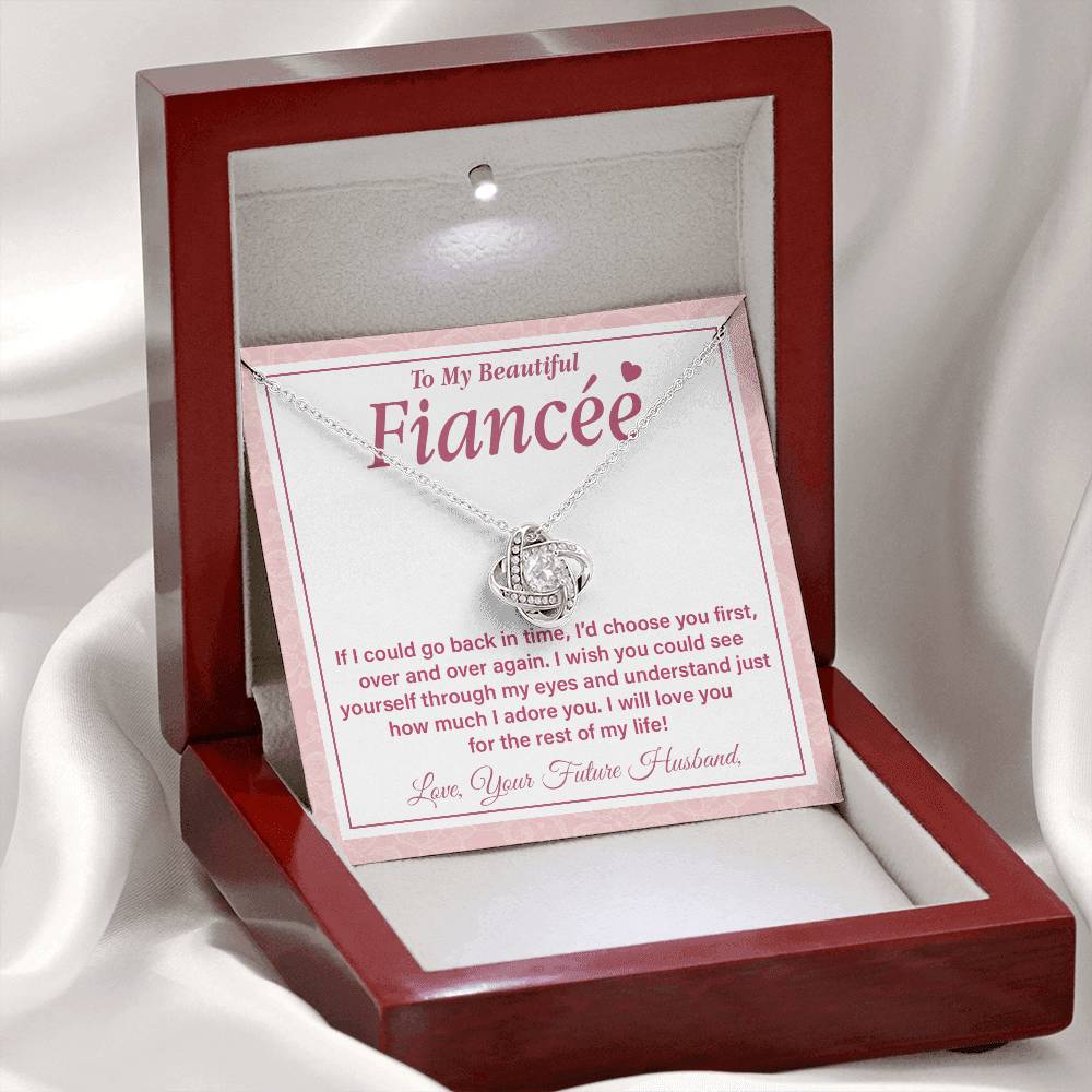 To My Beautiful Fiancée Necklace  Custom Jewelry Gift For Future Wife