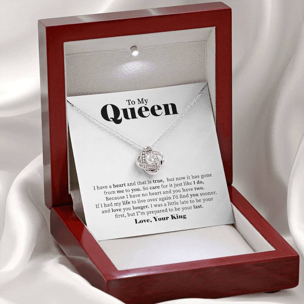 To My Queen Necklace Gift From Your King
