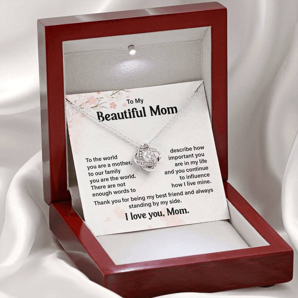 Mother Necklace Gift from Daughter – with Message Card