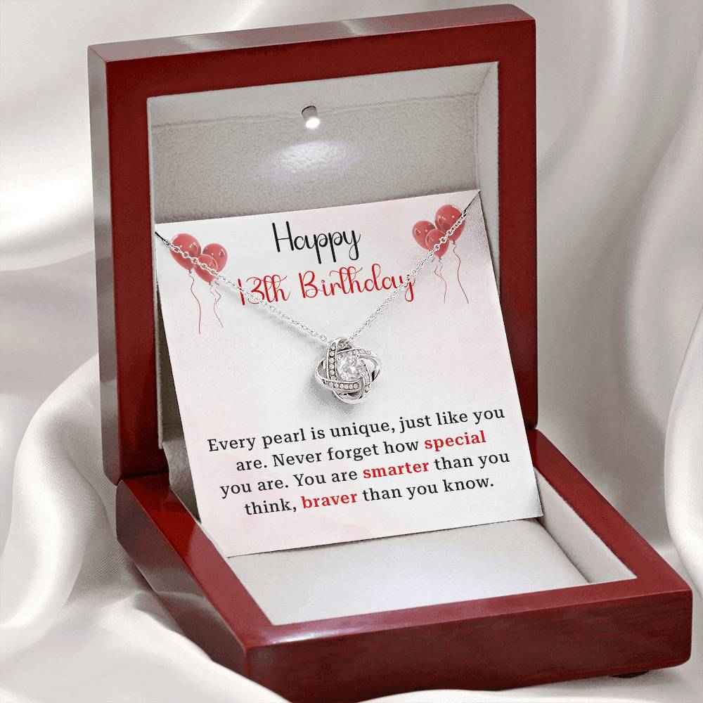 13th Birthday Gift for Girl – Elegant Necklace & Unique Message Card